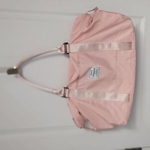 LOVEVOOK Pink Nylon Weekender Bag Travel Tote Bag Gym Duffel Bag